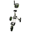 Caddymatic Swivel 3-Wheel Folding Golf Trolley – White/Green