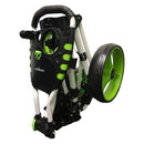 Caddymatic Swivel 3-Wheel Folding Golf Trolley – White/Green