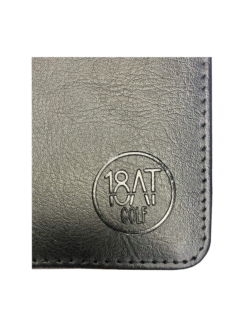 18AT Golf Leather Scorecard Holder, Pocket Sized with Pencil. Designed to Fit All Scorecards