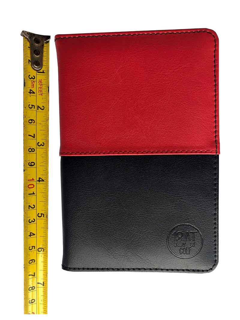 18AT Golf Leather Scorecard Holder, Pocket Sized with Pencil. Designed to Fit All Scorecards