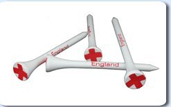 England Golf Tees – 100 Wooden 70mm Patriotic Tees