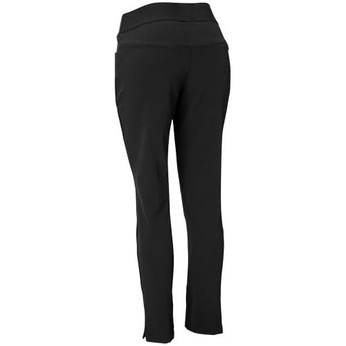 Greg Norman - Ladies Pull On Adjustable Trouser - Womens Golf Sports-Inspired Pants - Black - XL - Golf Gift