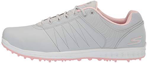 Skechers Women's Go Pivot Spikeless Golf Shoe, Light Grey Pink, 5 UK - Golf Gift