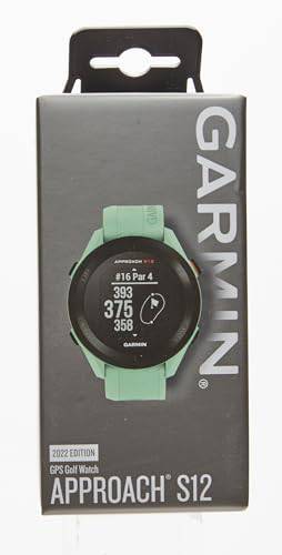 Garmin Approach S12 GPS Golf Watch, Sunlight Readable Display, Preloaded with 42,000+ courses, up to 30 hours battery life in GPS mode, Neo Tropic - Golf Gift