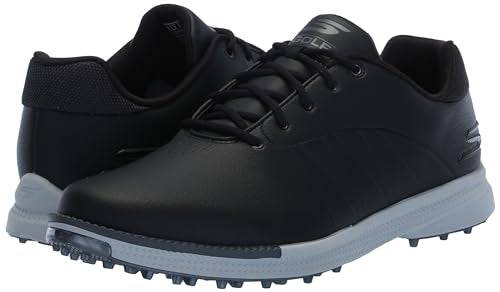 Skechers Men's Tempo Spikeless Waterproof Lightweight Golf Shoe Sneaker, Black/Grey, 9.5 - Golf Gift