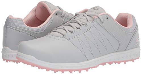 Skechers Women's Go Pivot Spikeless Golf Shoe, Light Grey Pink, 5 UK - Golf Gift