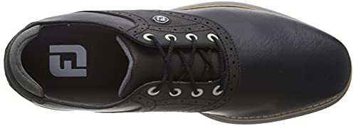 FootJoy FJ Traditions Women's Golf Shoes, Size UK 7 Wide, Black - Golf Gift