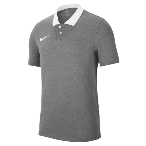 Nike CW6933-071 M NK DF PARK20 Polo SS Polo Shirt Men's Charcoal Heathr/HTR/White/White Size M - Golf Gift