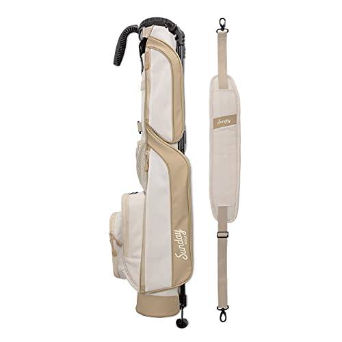 Sunday Golf Loma Bag - Lightweight Golf Bag with Strap and Stand – Easy to Carry Pitch n Putt Golf Bag – Par 3 and Executive Courses, 31 Inches Tall (Toasted Almond) - Golf Gift