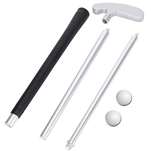 Golf Putter, Two-Way Golf Putters for Men Right/Left Handed Indoor/Outdoor Mini Club Golf Set - Sturdy Putter Shaft with 2 Practice Golf Balls and 1 Storage Bag for Any Putting Green Mat Home Office - Golf Gift