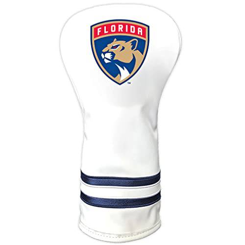 Team Golf NHL Florida Panthers White Vintage Driver Head Cover White Vintage Driver Golf Club Headcover, Form Fitting Design, Retro Design - Golf Gift