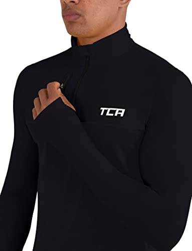 TCA Fusion Gym Tops for Men Training Long Sleeve Running Top Men Gym Clothes - Sandstorm, M - Golf Gift