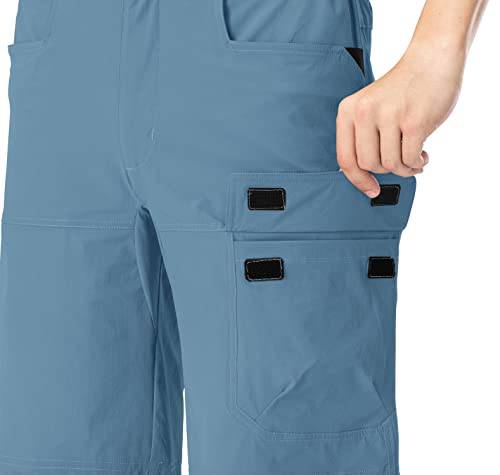 Rdruko Men's Cargo Shorts Quick Dry Lightweight Work Golf Casual Outdoor Shorts 5 Pockets, Dusty Blue, 32 - Golf Gift