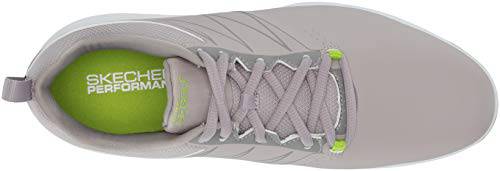 Skechers Men's GO Golf Torque Trainers, Gray Synthetic/Lime Trim, 10 UK - Golf Gift