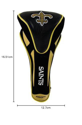 Team Golf NFL New Orleans Saints Single Apex Driver Head Cover Golf Club Single Apex Driver Headcover, Fits All Oversized Clubs, Truly Sleek Design - Golf Gift