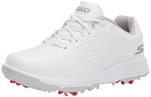 Skechers Women's Go Jasmine Spiked Waterproof Golf Shoe, White, 5.5 UK - Golf Gift