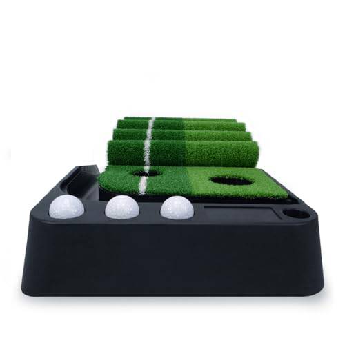 SharpSwing Golf Putting Mat – Indoor Putting Green Set, Mini Golf Training Mat, Portable Indoor Golf Putting Mat for Home, Office, and Outdoor Use - Golf Gift