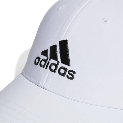 adidas Unisex Embroidered Logo Lightweight, White/Black, L - Golf Gift