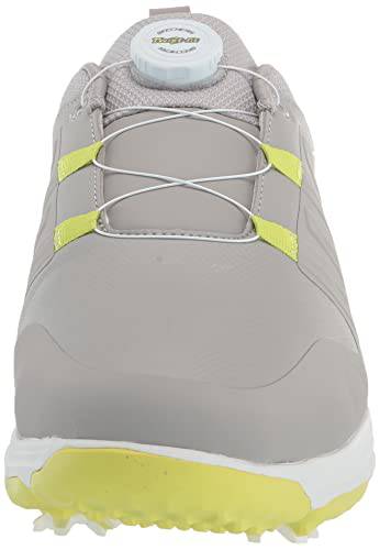 Skechers Men's Torque Twist Waterproof Golf Shoe, Gray/Yellow, 10 - Golf Gift