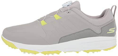 Skechers Men's Torque Twist Waterproof Golf Shoe, Gray/Yellow, 10 - Golf Gift