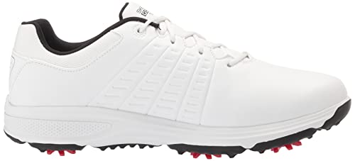 Skechers Men's Torque Waterproof Golf Shoe Golf Shoe, Suela Blanco Black, 8 UK - Golf Gift