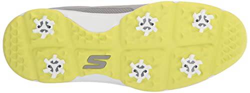 Skechers Men's Torque Twist Waterproof Golf Shoe, Gray/Yellow, 10 - Golf Gift