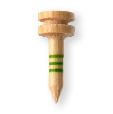 Green Swing Bamboo Golf Tees 25mm | Strong Sustainable Biodegradable | 30pcs | Green Castle Tees - Golf Gift