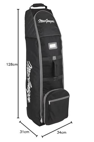 MacGregor Unisex Adult VIP DELUXE TRAVEL COVER Vip Deluxe Wheeled Travel Cover - Black - Black, ONE SIZE - Golf Gift