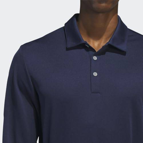 adidas Men's UPF Long Sleeve Golf Polo Shirt, Collegiate Navy, XXL - Golf Gift