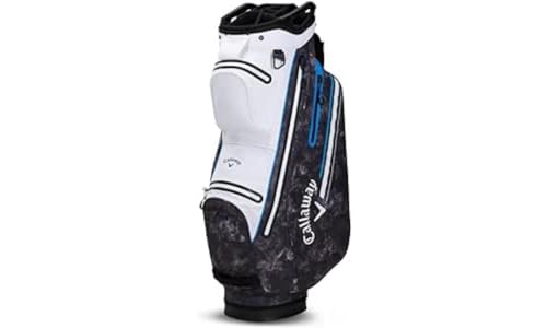 Callaway Golf Chev Dry 14 Waterproof Cart Bag 2024, Smoke/White/Blue - Golf Gift