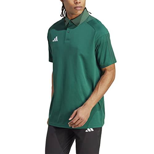 adidas Men's Polo Shirt (Short Sleeve) Tiro 23 Competition Polo Shirt, Drkgrn/Beamgr, HU1345, Size L - Golf Gift