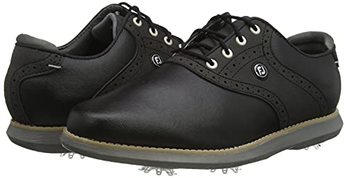 FootJoy FJ Traditions Women's Golf Shoes, Size UK 7 Wide, Black - Golf Gift