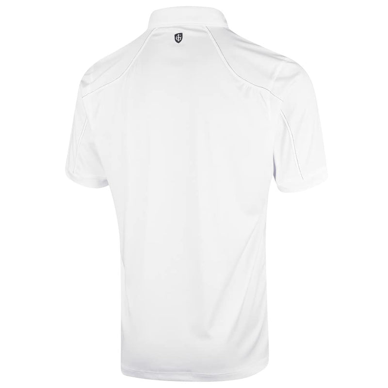 Island GREEN Mens 4 Button CoolPass Polo Shirt - White - L - Golf Gift