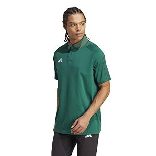 adidas Men's Polo Shirt (Short Sleeve) Tiro 23 Competition Polo Shirt, Drkgrn/Beamgr, HU1345, Size L - Golf Gift