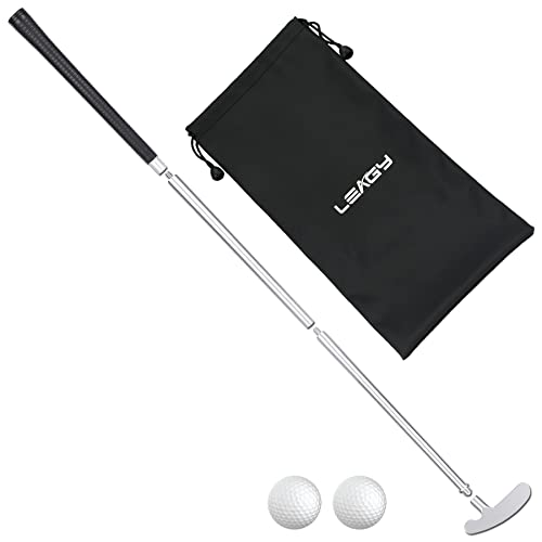 Golf Putter, Two-Way Golf Putters for Men Right/Left Handed Indoor/Outdoor Mini Club Golf Set - Sturdy Putter Shaft with 2 Practice Golf Balls and 1 Storage Bag for Any Putting Green Mat Home Office - Golf Gift