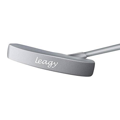 LEAGY Timeless Classic Golf Putter 35" Length - Putt Putt Style Two-Way Head and Premium Rubber Grip for Male & Female Right or Left Handed Golfers (Left and Right Silver) - Golf Gift