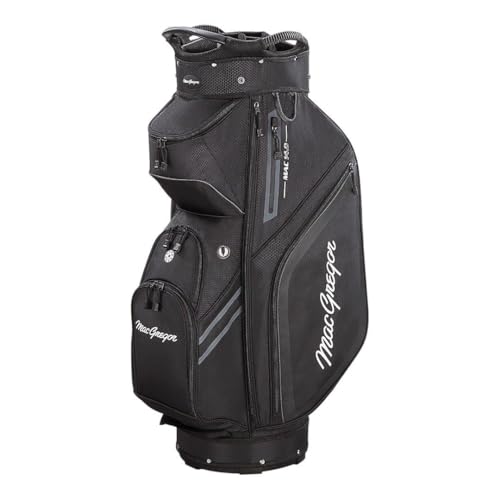 MacGregor VIP Mens 12 Piece Steel +1 Inch Longer Complete Golf Set & Deluxe Cart Bag Black