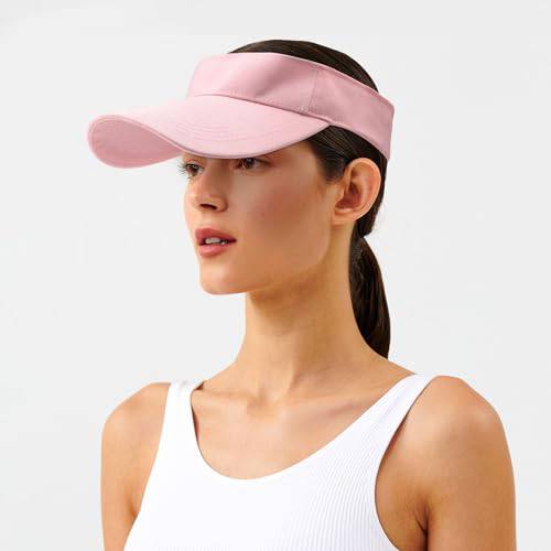 DAWRIS Sun Visors for Women, Pub Golf Visor Golf Cap Women's Visors, Pink Sun Visor Hat Running Visor Women's Hats & Caps, Sun Hat Golf Hats Tennis Caps for Women, Golf Caps for Men (Cotton, Pink) - Golf Gift