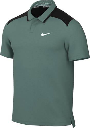 Nike Men's Herren Court Dri-fit Advtg Polo Top, Bicoastal/Black/White, M - Golf Gift