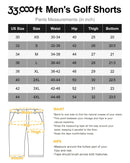 33,000ft Men's Golf Shorts 9" Dry Fit Stretch Golf Short UPF 50+ Lightweight Flat Front 4-Way Stretch Bermuda Shorts Breathable Shorts with 4 Pockets and Tee holder, Deep Blue