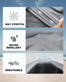 33,000ft Men's Golf Shorts Dry Fit, 11" Lightweight Quick Dry Golf Stretch Bermuda Shorts Performance Casual Shorts with Pockets for Golf Travelling and Wroking, Silver Grey