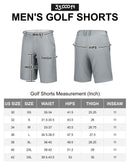 33,000ft Men's Golf Shorts Dry Fit, 11" Lightweight Quick Dry Golf Stretch Bermuda Shorts Performance Casual Shorts with Pockets for Golf Travelling and Wroking, Silver Grey