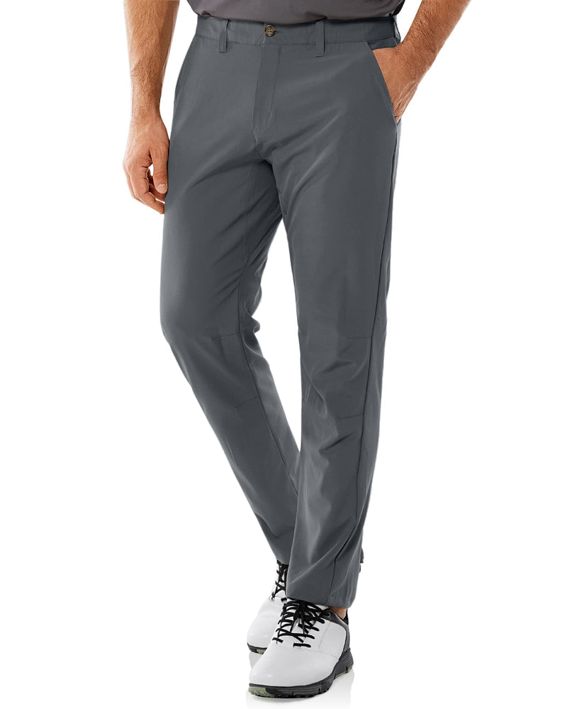 33,000ft Men's Golf Trousers Lightweight Golf Pants Stretch Quick Dry Breathable Work Causual Pants for Golfing with Pockets Grey