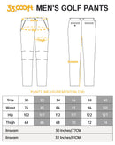 33,000ft Men's Golf Trousers Lightweight Golf Pants Stretch Quick Dry Breathable Work Causual Pants for Golfing with Pockets Grey