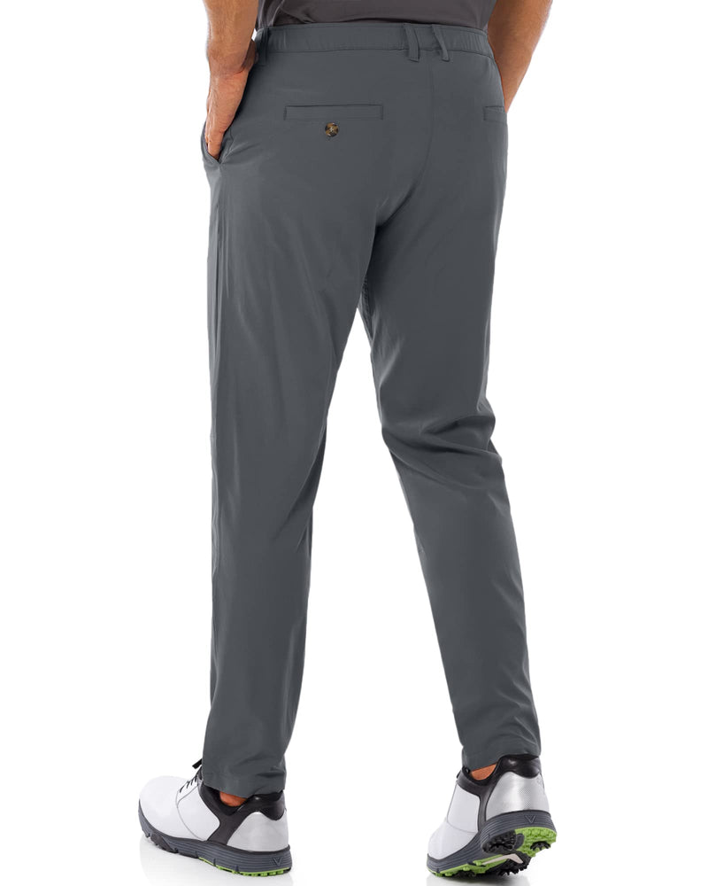 33,000ft Men's Golf Trousers Lightweight Golf Pants Stretch Quick Dry Breathable Work Causual Pants for Golfing with Pockets Grey