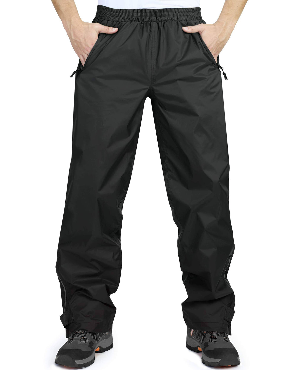 Men’s Lightweight Waterproof Overtrousers – Windproof Breathable Golf  Gift