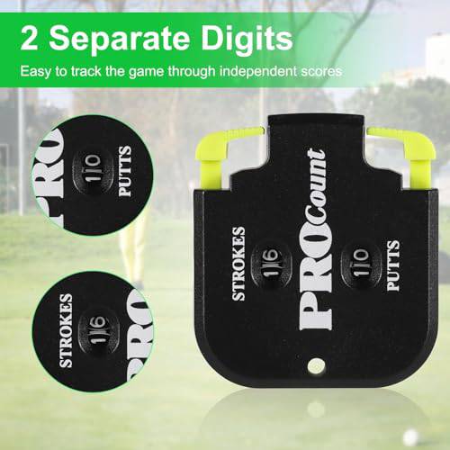 HH-GOLF 2 Digit 1-99 Golf Score Counter, Strokes And Putts Golf Score Shot Stroke Counter - Golf Gift