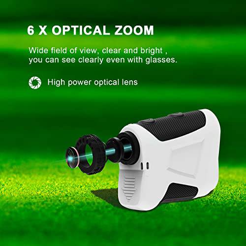 PeakPulse KB600AG Golf Rangefinder,600 Yards Golf Laser Rangefinder with Slope,High-Precision Golf Range Finder Devices with Magnet & 6X Magnification & Flag Pole Locking Vibration Function,3 Modes - Golf Gift