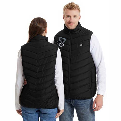 KUIH Heated Vests for Men and Women Warm Lightweight Heated Gilet USB Body Warmer Washable Heated Waistcoat Heated Clothing 3 Levels Electric Jacket for Motorcycle Outdoor Camping Hiking Golf Skiing - Golf Gift