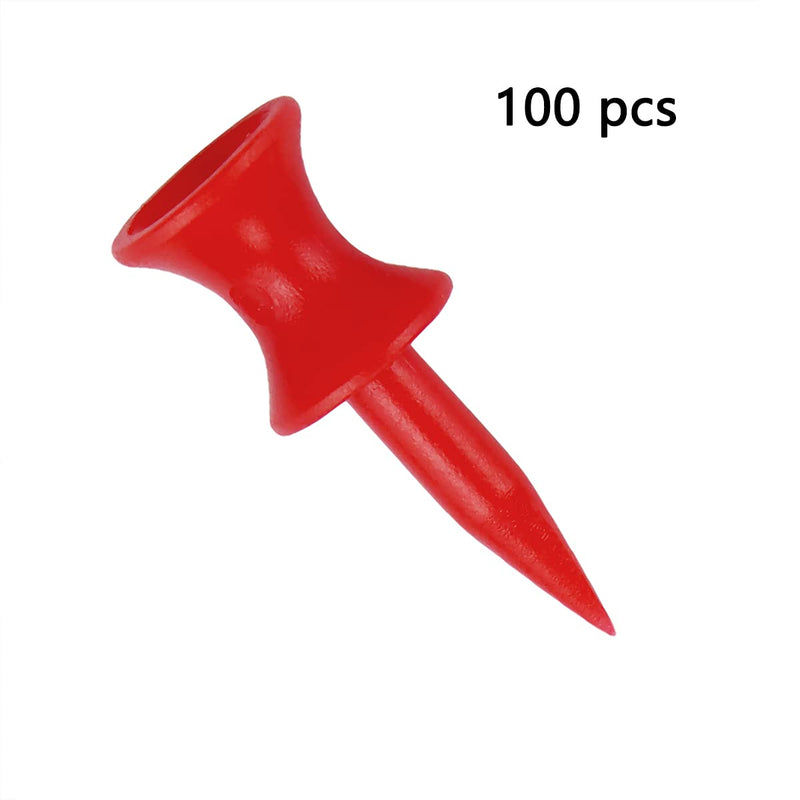 Zivisk Red Golf Tees Plastic 32MM 100 Count Small Castle Golf Tees 1 1/4 inch - Golf Gift